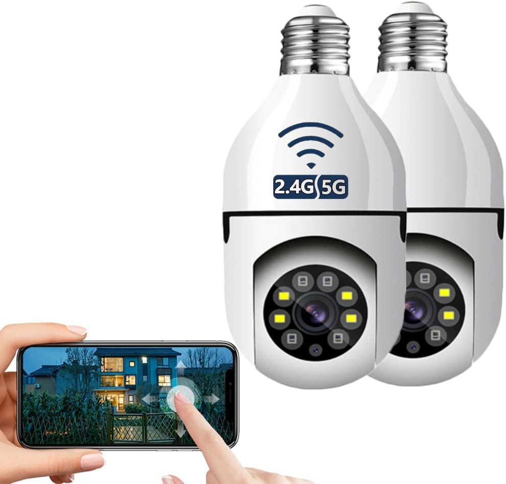 Keilini Light Bulb Security Camera, 2022 New Keilini