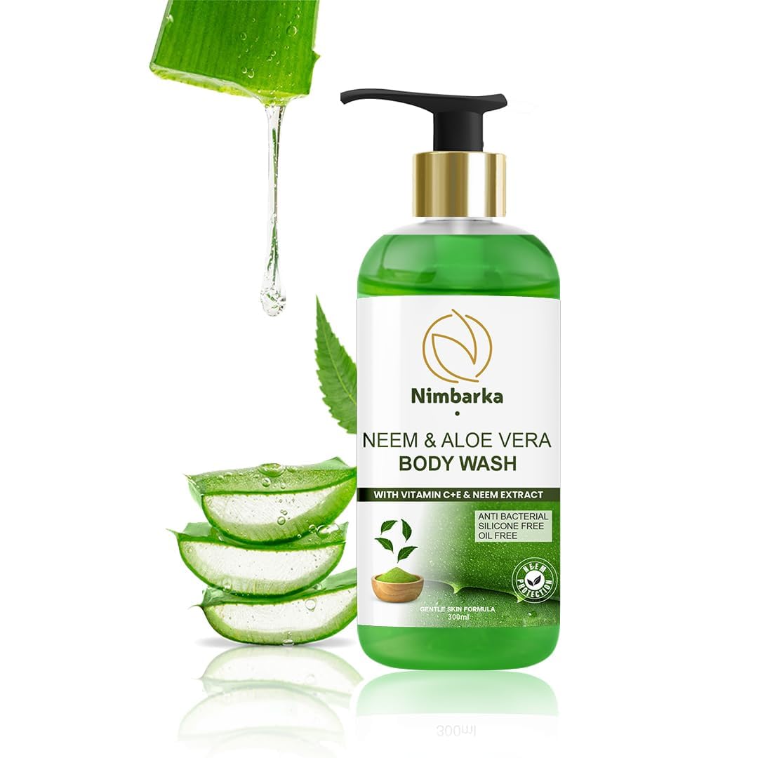 BEMT Neem Aloe Vera Body Wash with Vitamins C E Refreshing Daily Cleanser for All Skin Types 300