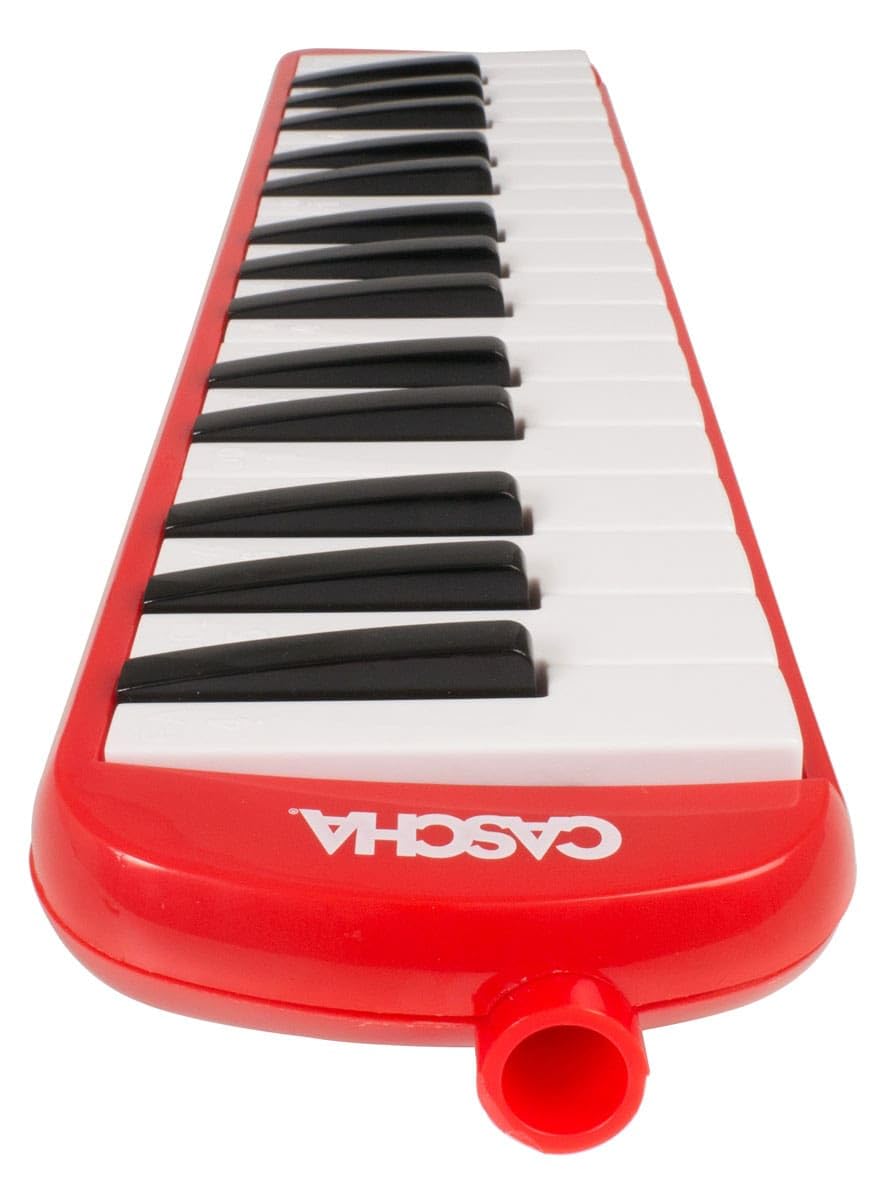 CASCHA Mélodica avec Étui et Embouchure, Instrument pour Enfants et Débutants, Rouge HH 2059