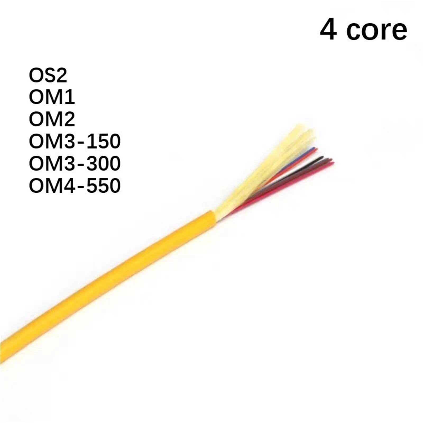 Amazon.co.jp: 光ファイバーケーブル 4芯 GJFJV-4 屋内用 100m(4 CORE 