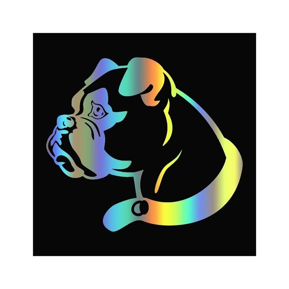 Bertdcx Laser Auto Accessory Boxer Dog Car Stickers Vinyl Decal Motorcycle Decorative Accessories(Laser)