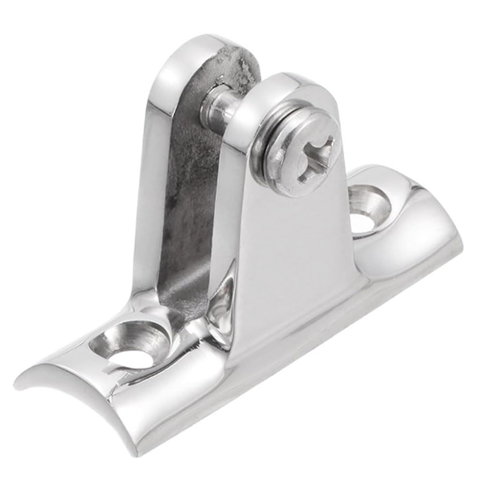 Ehfqpjybbo Screw Curved 22Mm 316 Stainless 90° Flat Curved Deck Hinge Marine Boat Top Fittings Pin With Bolt Screw 1Pcs(Screw Curved 22Mm)