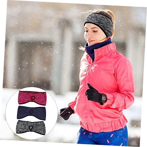 Didiseaon 3Pcs Full Cover Ear Muffs Windproof Stretch Sports Headband Accessories for Activities Durable Ear Warmers for Skiing Running Hiking and More3