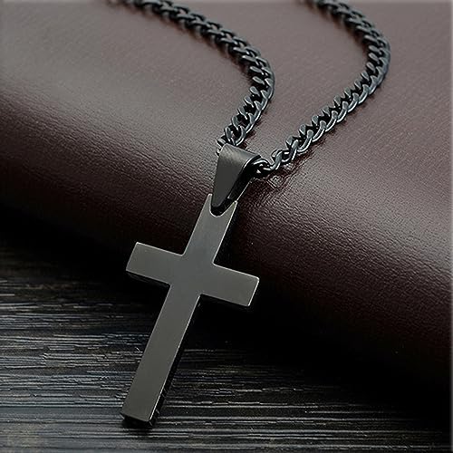 Fashion Simple Stainless Steel Cross Pendant Necklace3