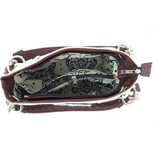 Justin West Fashion Mulitcolor Embroidered Floral Sugar Skull Women Purse Shoulder Handbag Flat Wallet4