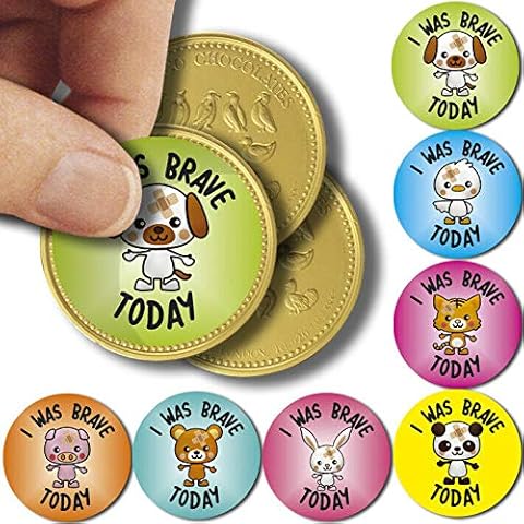 175 x I was Brave' Bravery Reward Stickers Doctors Nurses Hospitals Schools 37mm Cover