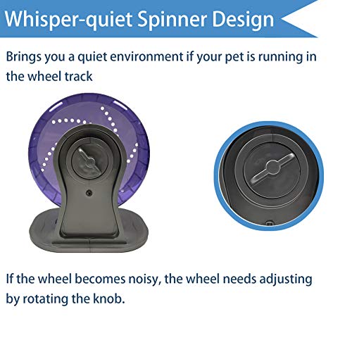 Image of Petest Hamster Exercise Wheel, Silent Spinner Hamster Running Wheels, Diameter 6.7 inch, Purple