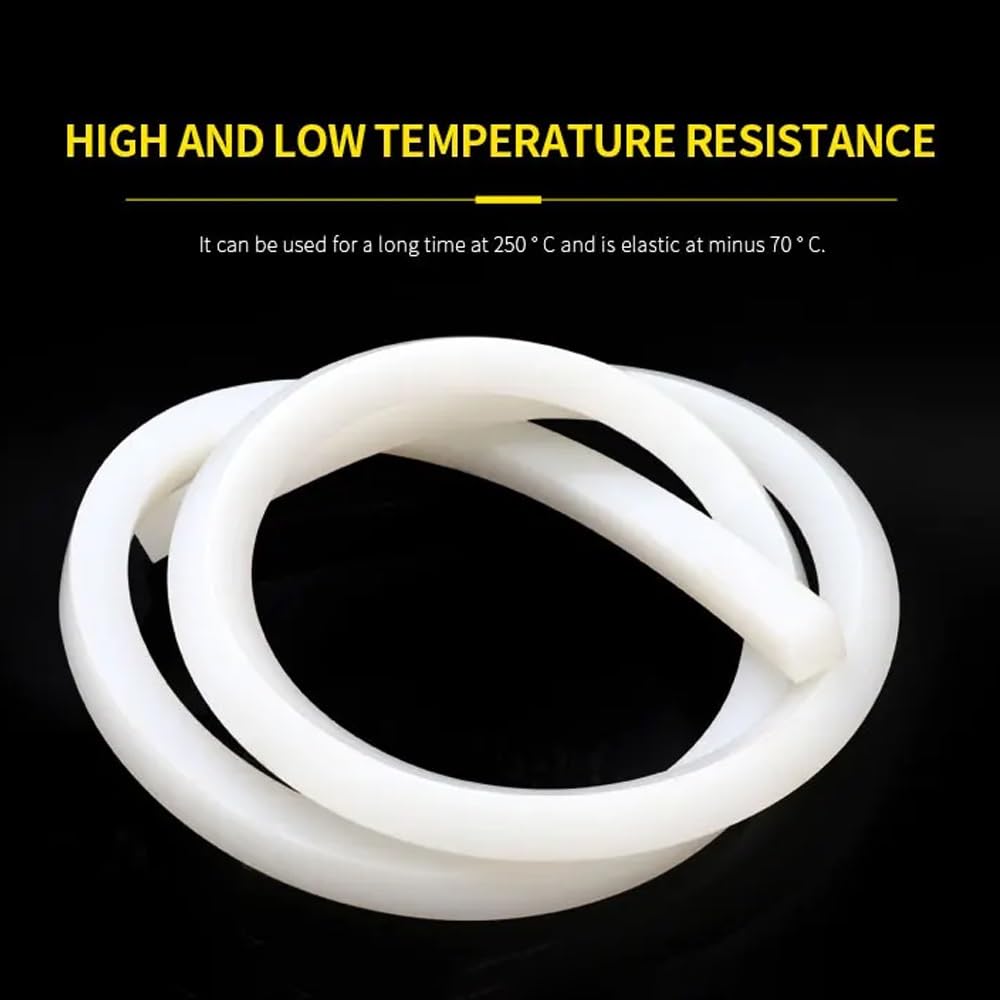 Tira de Sellado de Silicona， Tira de Sellado Cuadrada de Silicona de 10 metros/33 pies, Tira de Sellado de Goma de Silicona sólida Resistente a Altas temperaturas, burlete(18 * 18mm)