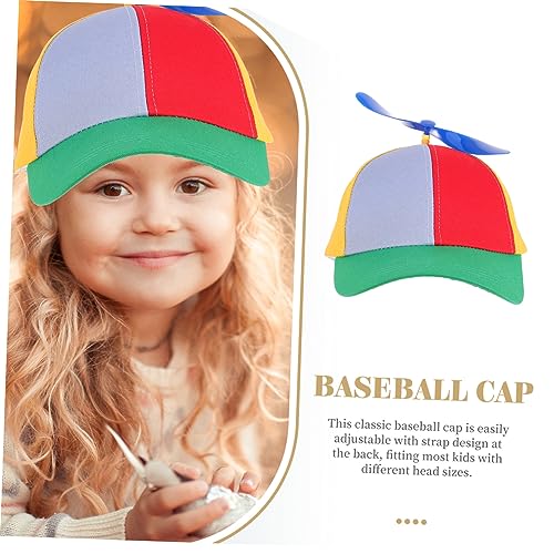 VALICLUD Bamboo Dragonfly Boys and Girls Baseball Cap Boy Girl Outdoor Hat Detachable Propeller Adjustable Sunshade Peaked Cap Multi3