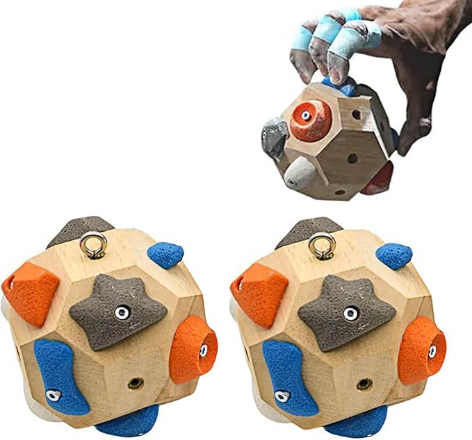 Handcrafted Boulder Block - Build Strength and Precision, Basic Climbing Ball,Rock Climbing Gear Hold,Train Hand Strength,in The Tiniest Space,Challenge Yourself,Gifts for Rock Climbers (2 pcs)