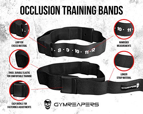 Gymreapers Occlusion Training Bands - Blood Flow Restriction for Arms & Legs (Arms/Legs)…