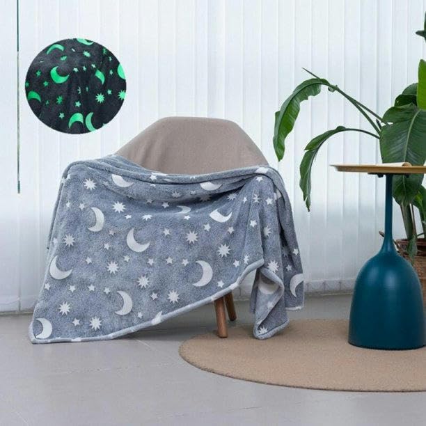 XDNHD 100-200CM Glow In The Dark Voetbal Deken - Lichtgevende Dekens En Gooit Flanellen Bed Deken Voor Vrouwen Kind Tv/Sofa Deken
