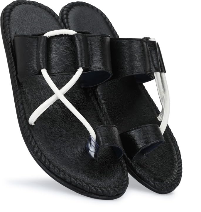 READYON Royal Chief Synthetic Leather Flip Flop Solid First Grade PVC Flat Slipper Stylish For Mens (Color:-Black,Size:-9) (B0C8Z87X6S) Amazon Price History, Amazon Price Tracker