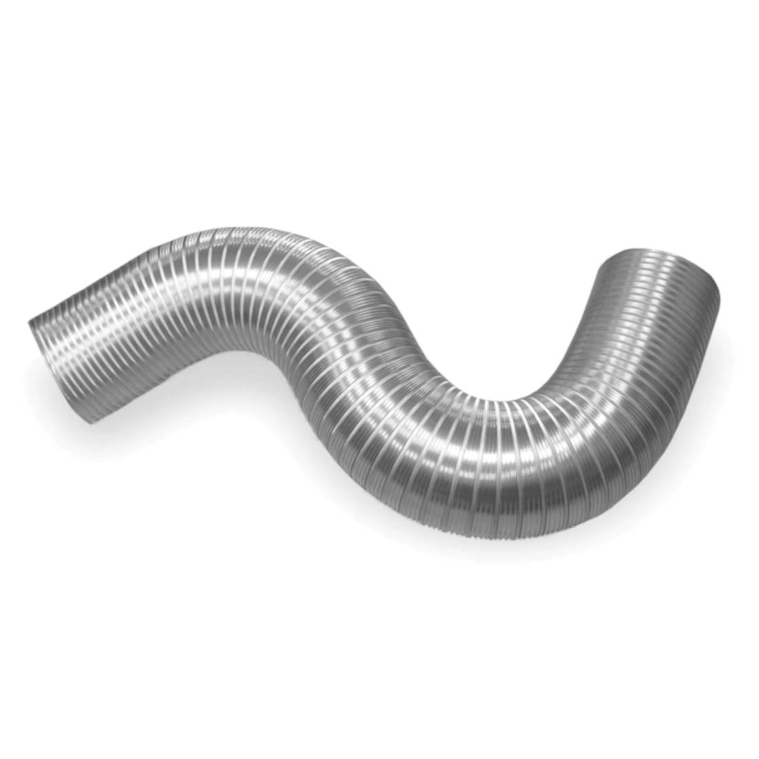 Aluminium Flexible Air Ducting Hose Pipe - Diameter: Ø 110 mm / 4.33" - Expandable to 3 metres, Bendable Design, High-Temperature Resistant up to 200°C - Easy Installation for HVAC and Hot Air Systems