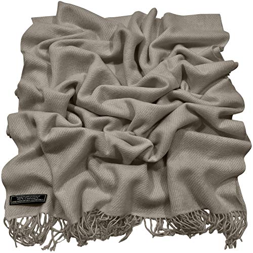 CJ Apparel Beige Mink Light French Beige 100% Cashmere Shawl Pashmina Scarf Wrap Stole Head Wrap Hand Made in Nepal3