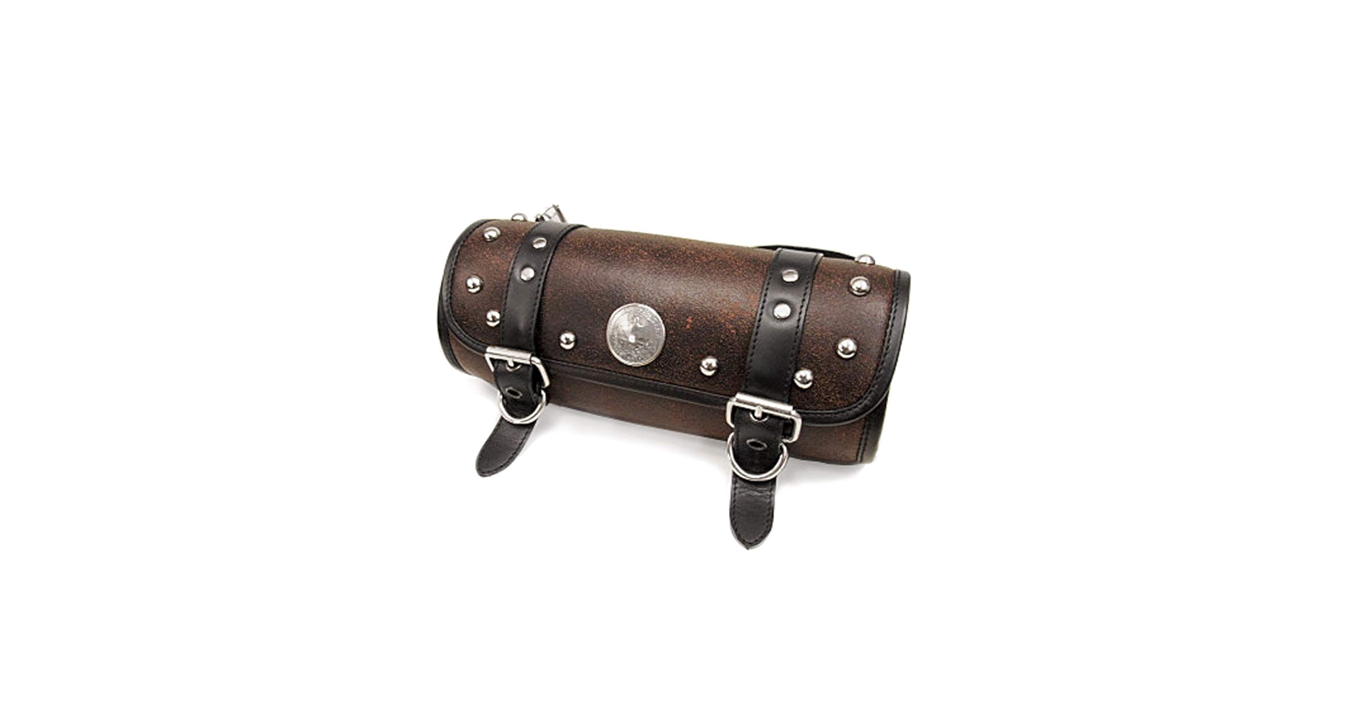 Amazon | レザー 本革 ツールバッグ フォークバッグ バイク