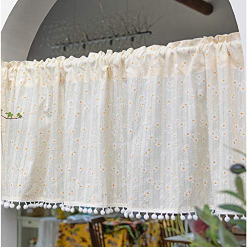 Cortinas de café hechas a mano modernas para ventanas cortas de hogar 3
