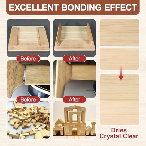 super strong wood glue 845floz clear waterproof for heavy duty woodworking furniture assembly 1 pack