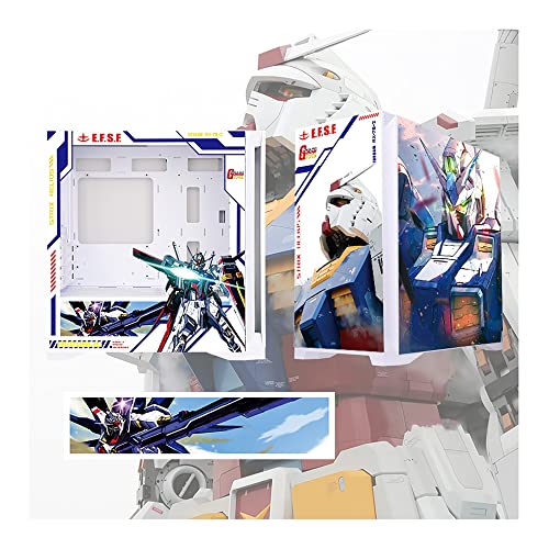 GOMOSU Boitier ATX Boîtier De Jeu, Boîtier De Jeu PC Mi-Tour E-ATX/ATX/M-ATX/ITX - Port I/O USB 3.0 Avant - Verre Trempé Push-Pull - Ensemble D'apparence De Châssis Unique