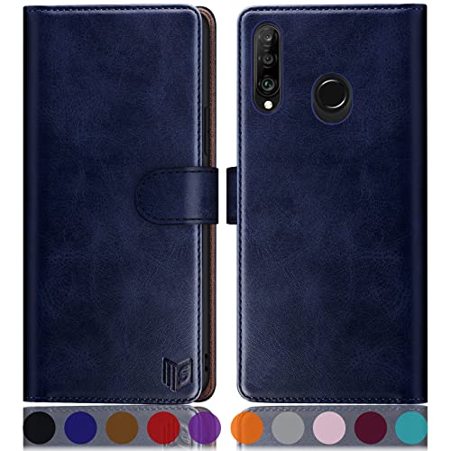 VEGOSCASE Leder-Hülle Für Huawei P30 Lite – Klapphülle Mit Kartenfach, RFID-Schutz & Standfunktion