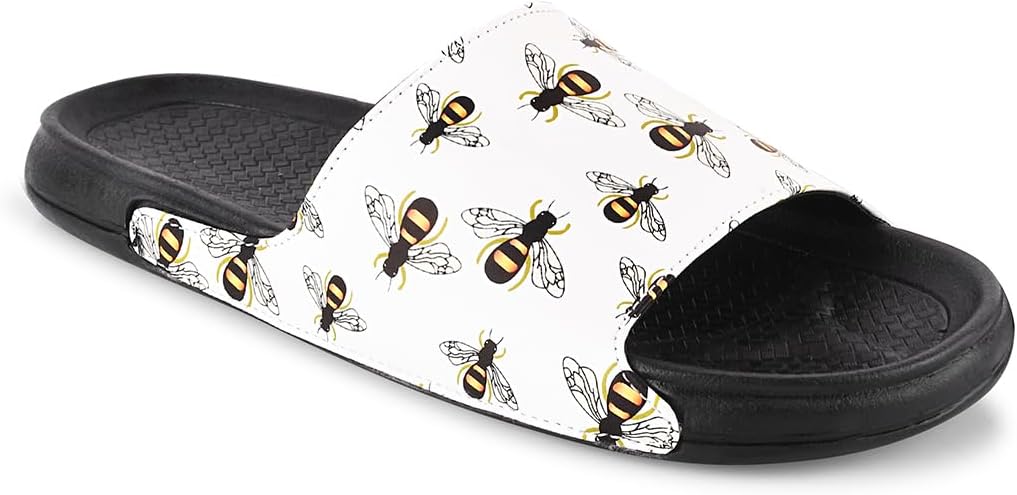 Shoe Mate Sliders Mens Black, White Stylish Flip Flop & Slippers