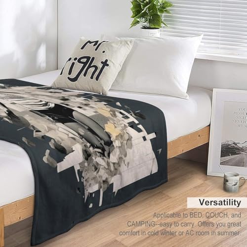 Couverture Motif Volley-Ball Impression 3D : Cadeau Idéal Linge de Lit