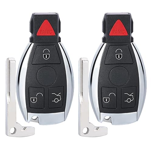 Beefunny 315MHz Smart 3+1 4 Button Replacement Remote Key Fob for Mercedes-Benz Support NEC & BGA 2000-2014, 705 Moto (2)