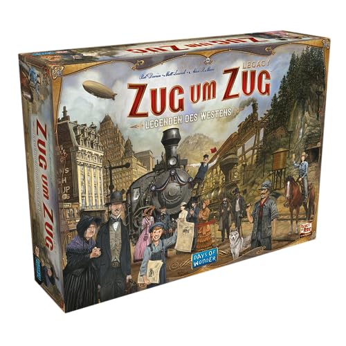 Days of Wonder, Zug um Zug Legacy: Legenden des Westens, Familienspiel, Brettspiel, 2-5 Spieler, Ab 10+ Jahren, 20-90 Minuten, Deutsch