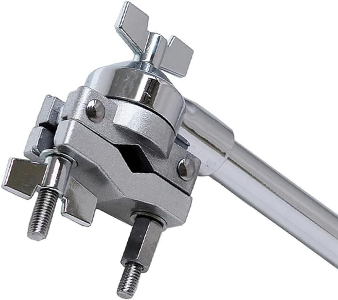 Dual Drum 360° Rotating Double Drum Multi-Clamp with Extended Connecting Rod, Percussion Mounting Bracket Compatible with SC-EXDGC Clamp Short