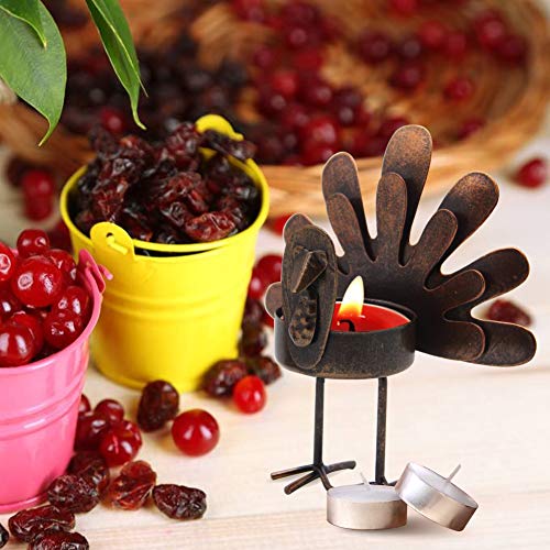 MorTime 6 PACK Turkey Tealight Candleholders, Thanksgiving Tabletop