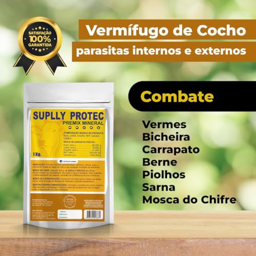 Vermífugo de Cocho Acabe Com Mosca E Carrapato Gado 1kg