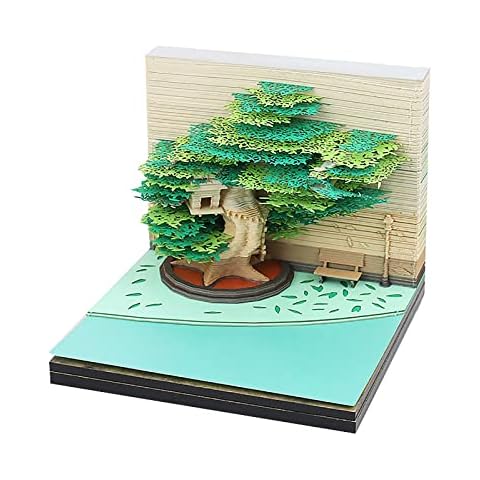 YANHAIDIDAI 300 Sheets Memo Paper,Creative Handmade Diy Gift,Art Building Block Paper Carving Stick Note Creative Post Notes 8 * 8 * 7cm Cover