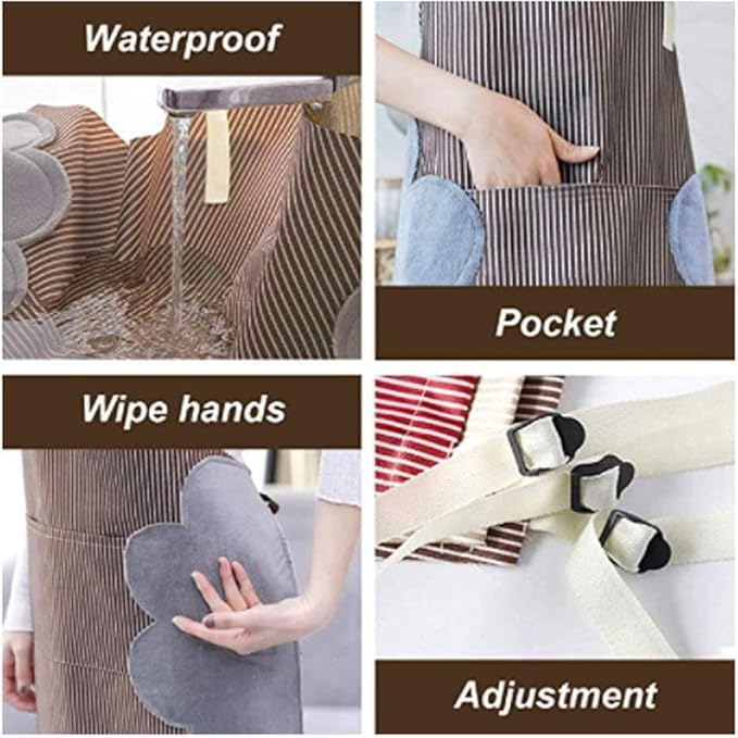 Image of Windkart Waterproof Kitchen Apron 40 Inch - Light Duty Extra Long Cooking and Dishwashing Apron | Durable Chemical Resistant Work Clothes for Cleaning Gardening Food Prep