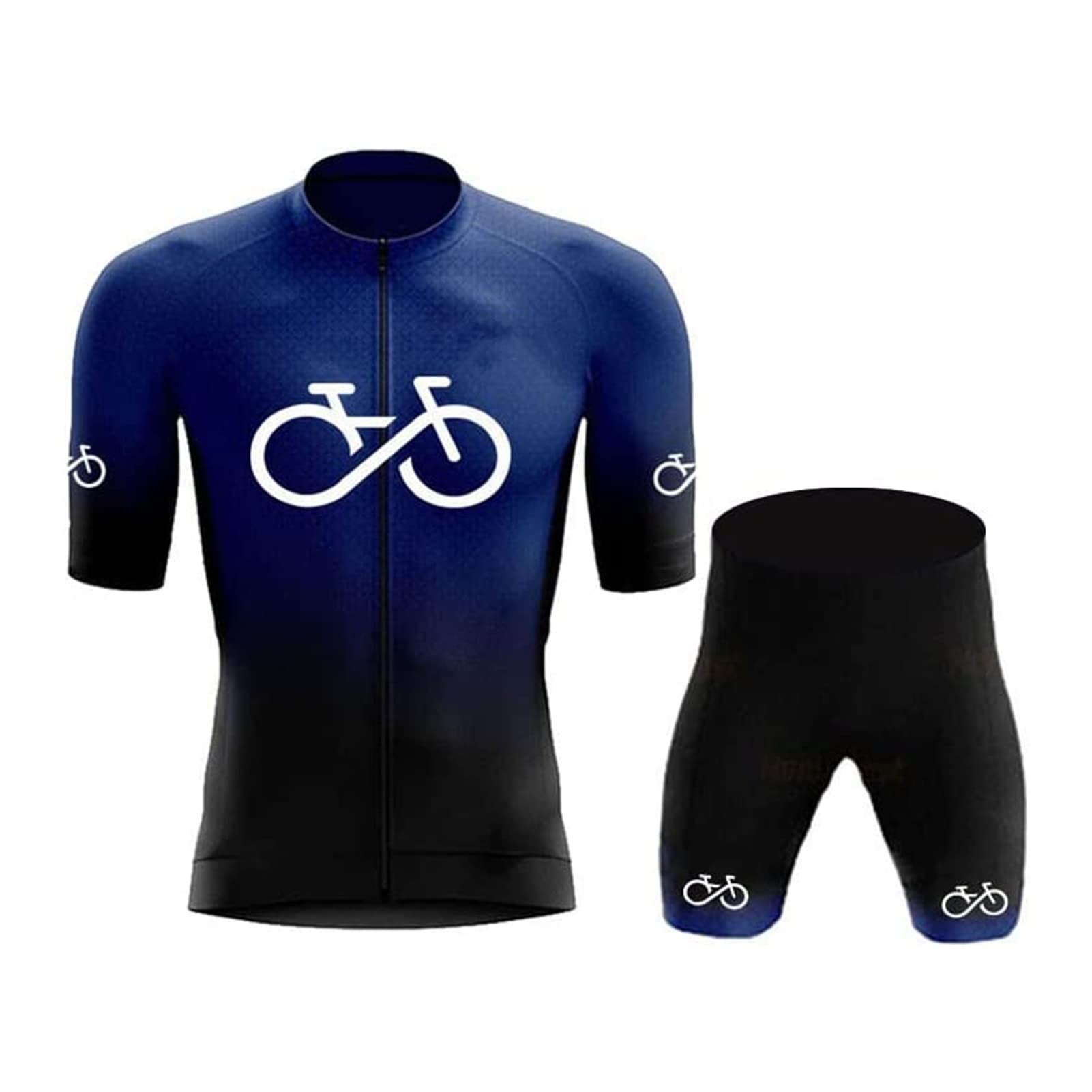 KAISUN Tenue Cyclisme Homme - Maillot Manches Courtes + Cuissard 9D Gel Pour Vélo Route Et VTT