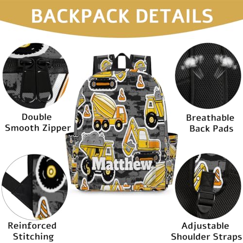 Personalized Elementary School Daypack Bookbag Cute Lightweight Waterproof Backpack for Kids Boys2