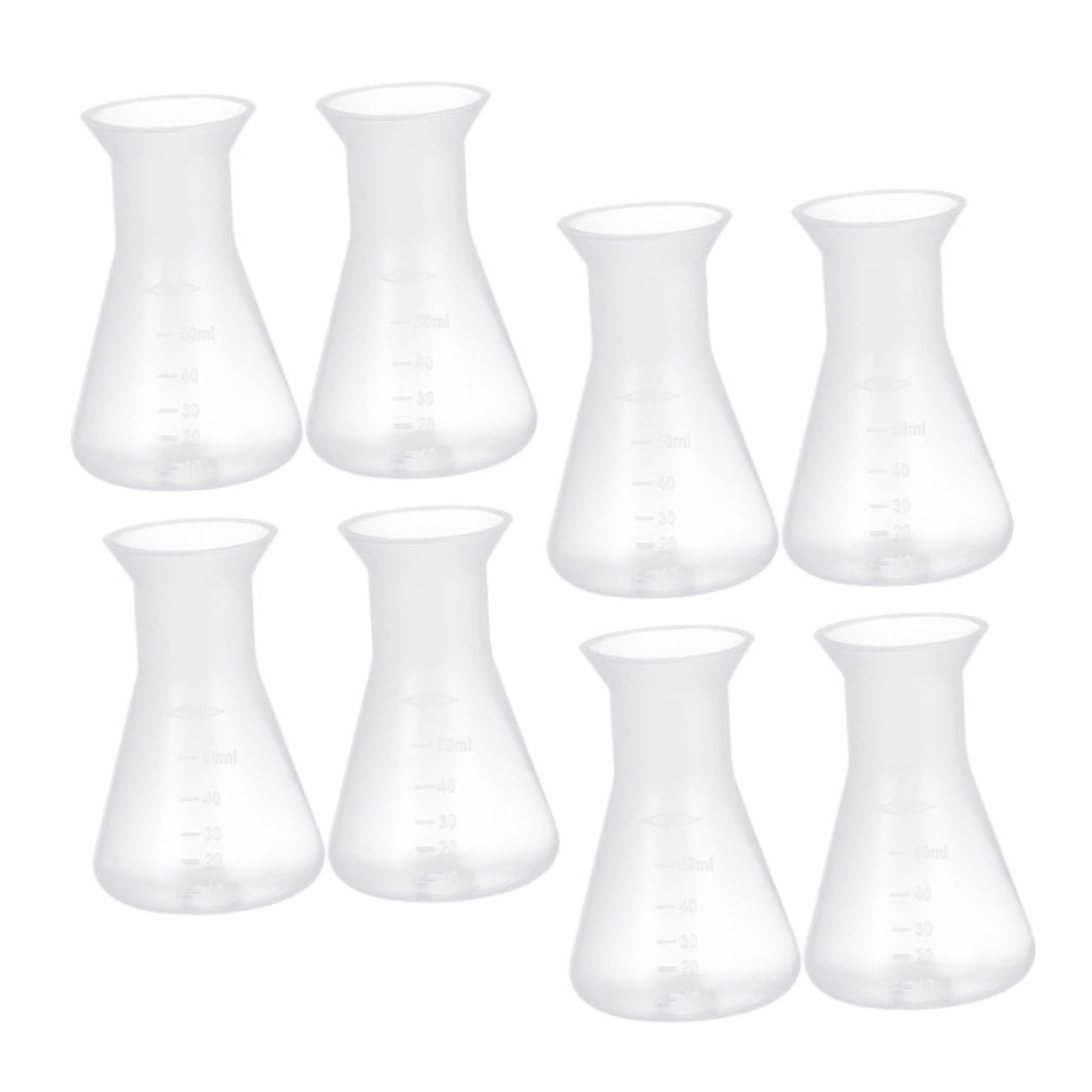 SOLUSTRE 40piezas Conjunto De Frascos De Laboratorio De Erlenmeyer De Frascos Cónicos Reutilizables Para Experimentos Científicos El Laboratorio Diseño De Cuello Estrecho Medición