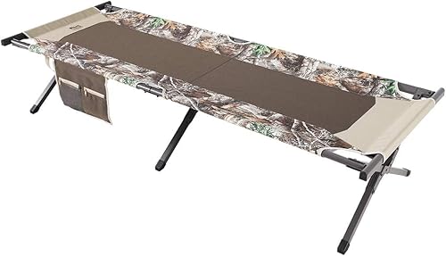 Miniatura 7 de TIMBER RIDGE Cuna plegable, soporta hasta 300 libras, camuflaje/bronceado