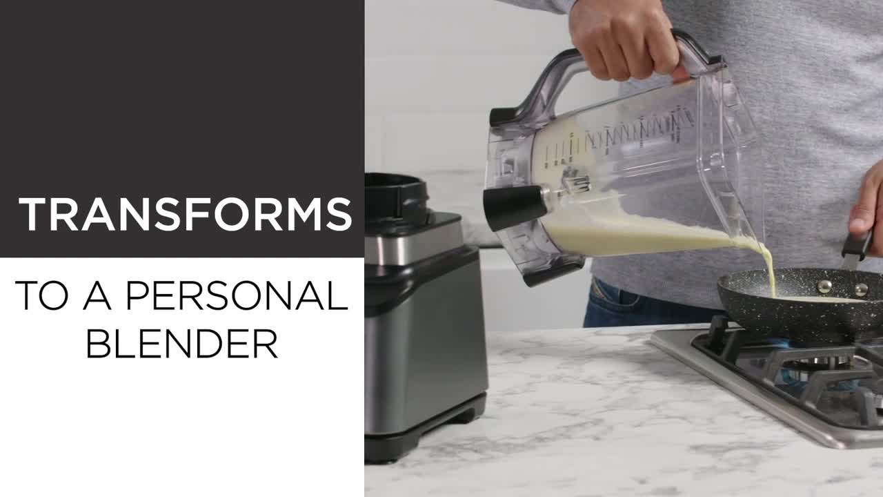 Ninja 2-in-1 Blender with Auto-iQ (BN750UK) 1200 W, 2.1 Litre Jug, 0.7 Litre Cup, Black/Silver