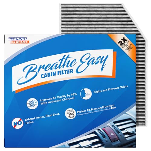 Image of Spearhead Odor Defense Breathe Easy AC & Heater Cabin Filter | Fits 2 /3 /4 Series, i4, M2, M3, M4 X3, X4, Z4, GR Supra Like OEM | Up to 25% Longer Lasting w /Activated Carbon (BE-553B)