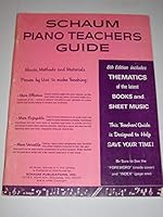 Schaum piano teacher's guide B00072D4I6 Book Cover