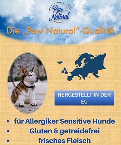 Paw Natural Hunde Leckerlis Training | 250g Känguru-Leckereien | 100% Gluten- & getreidefrei | aus frischem Fleisch gesunder Tiere