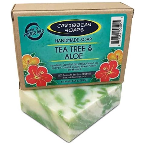 Caribbean Soaps Tea Tree & Aloe Handmade Soap - 4.25 oz. Cover