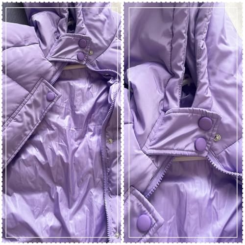 Boys Girls Puffer Coats Zip up Hooded Lightweight Winter Outwear Kids Windproof Warm Down Jackets Snap Buttons Tops3