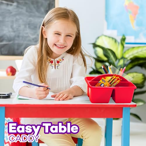 Rainbow Classroom Caddy Set of 6 - Colorful Supply Organizers - Image 6