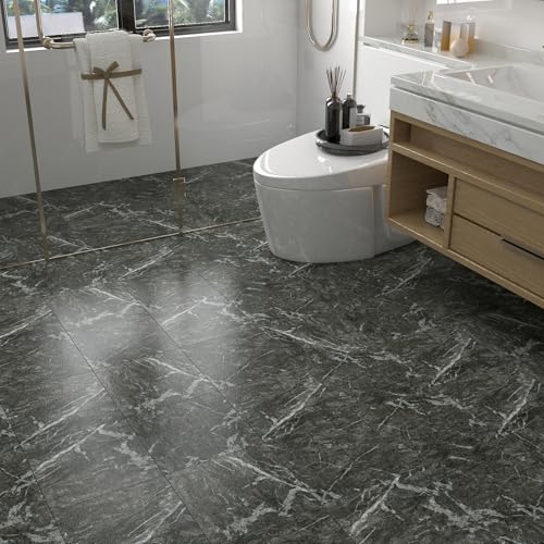 Decotalk 30-Sheet Floor Tile Peel and Stick Grey Flooring Tiles