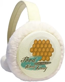 Hong Kong Egg Puff China Winter Ear Warmer Cable Knit Furry Fleece Earmuff Outdoor