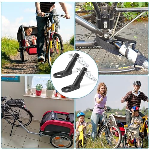 WEXFFU 2 Stück Fahrradanhänger-Kupplung, Fahrradanhänger, Anhängerkupplung, Multifunktions-Zubehör mit Sicherungsstift für Hundewagen für Fahrrad