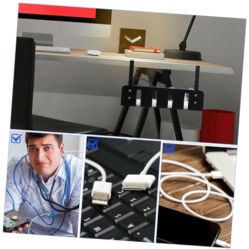 Organizador de Bandeja para Cables de Escritorio, Gestión de Cables para Instalación sin Perforaciones para Espacios de Trabajo Ordenados miniatura 7