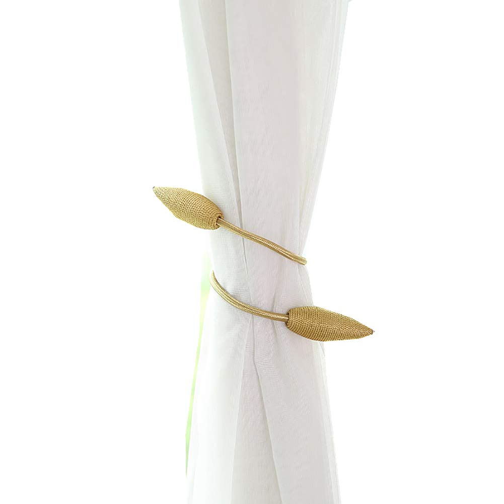 Magnetic Curtain Tiebacks Clips - Window Tie Backs Holders for Home Office Decorative Rope Holdbacks Classic Tiebacks Design, 1 Pair