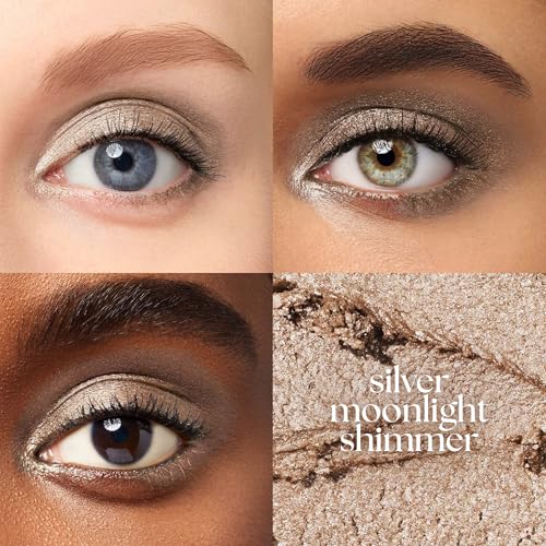 Image of Julep Eyeshadow 101 Cream-to-Powder Waterproof Shadow Stick - Silver Moonlight Shimmer - Long-Lasting, Crease-Proof, Medium Golden-Beige Shimmer Eyeshadow with Built-in Smudger